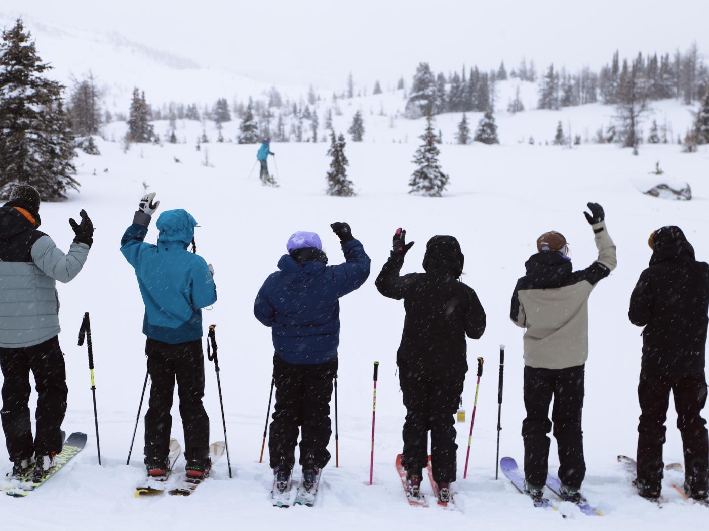 Group doing transceiver check